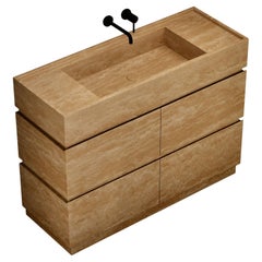 Vanity de salle de bains Orca - Beige Travertin - Large