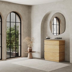 Orca - Marble Bathroom Vanity - Beige Travertine - Medium