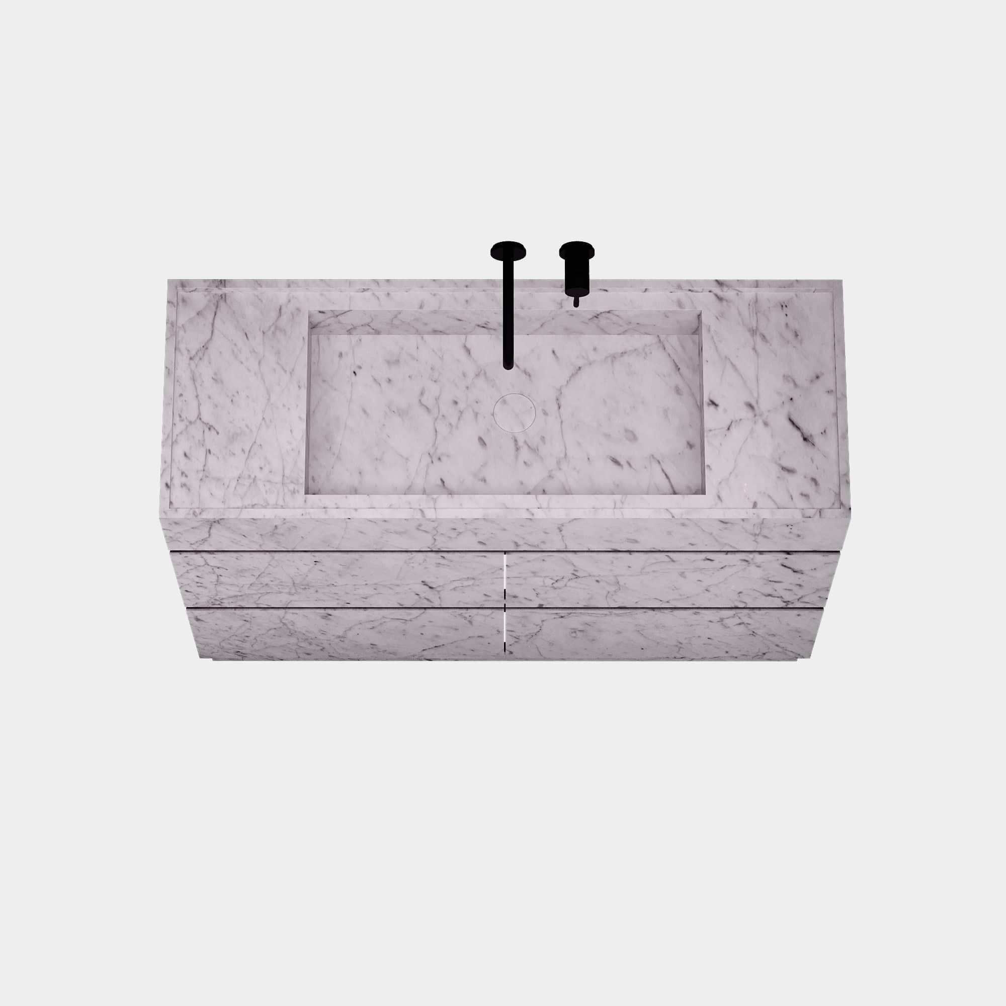 Orca - Mueble de Baño de Mármol - Blanco Carrara - Grande en Nuevo estado para la venta en Lisbon, PT