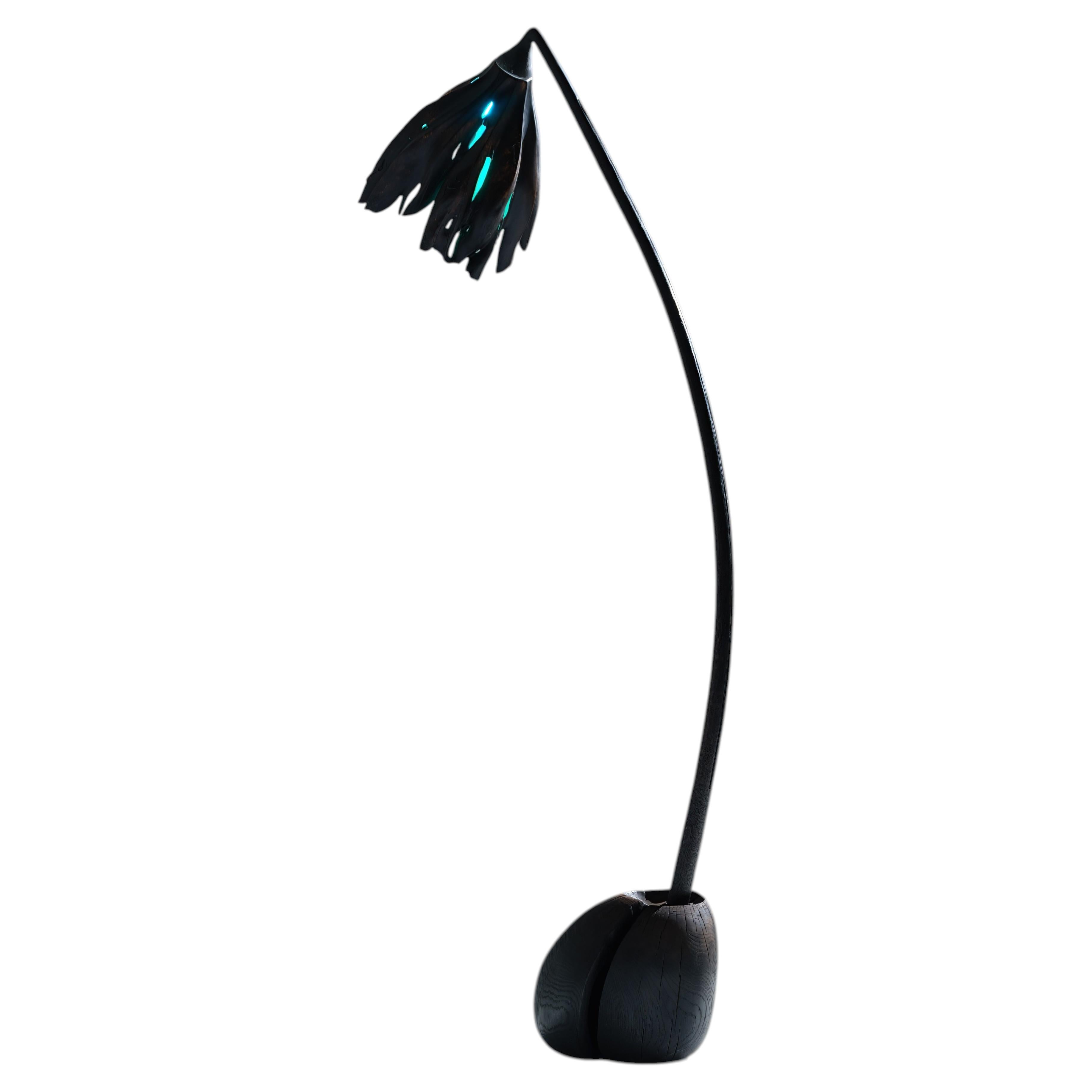 Orchadeance Oak Floor Lamp by Alun Heslop For Sale