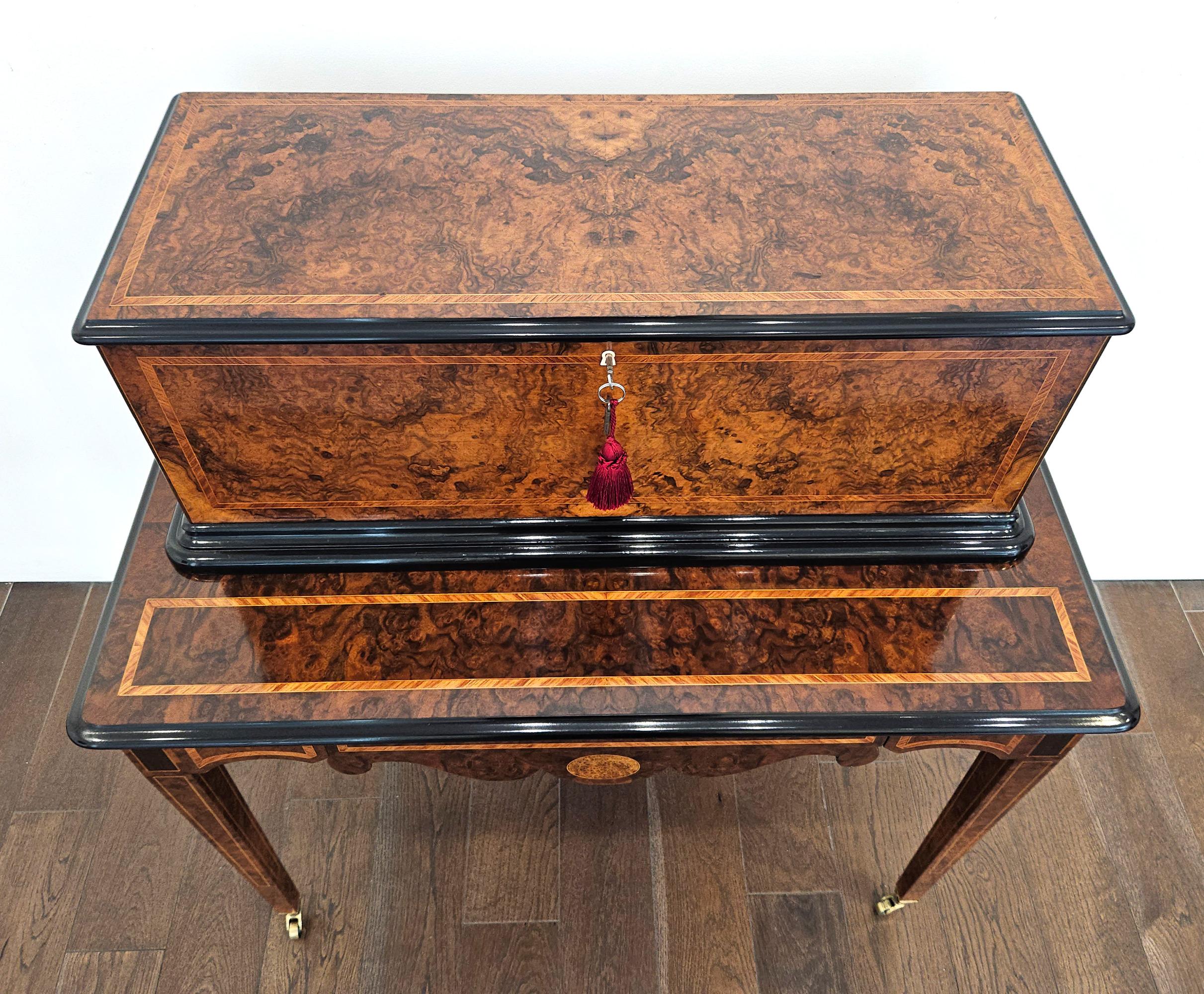 Orchestral Interchangeable Antique Music Box on Table, Ducommun Girod, c. 1870 For Sale 5