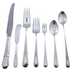 Orchid by International Sterling Silver Flatware Set for 8 Service 68 pcs Dinner