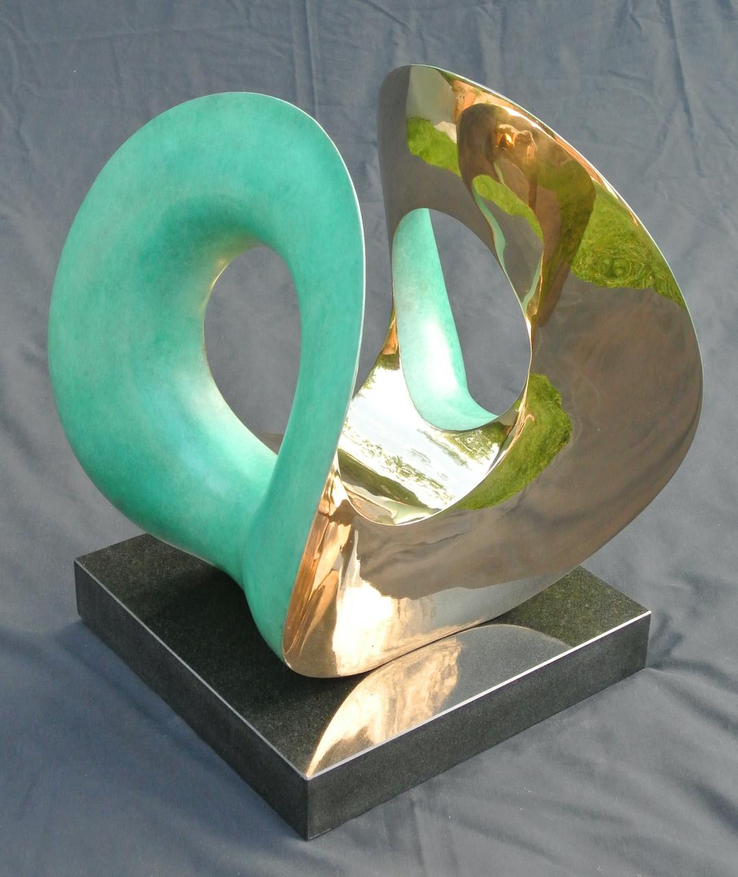 British Bronze tabletop sculpture that pays tribute to Naum Gabo and the Constructivists For Sale