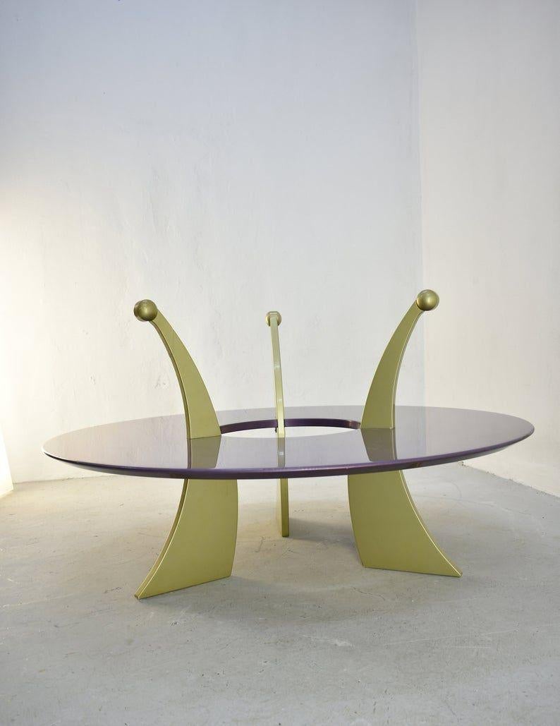 Post-Modern Orchid Coffee Table by Massimo Morozzi for Archizoom, 1980s, Italy For Sale