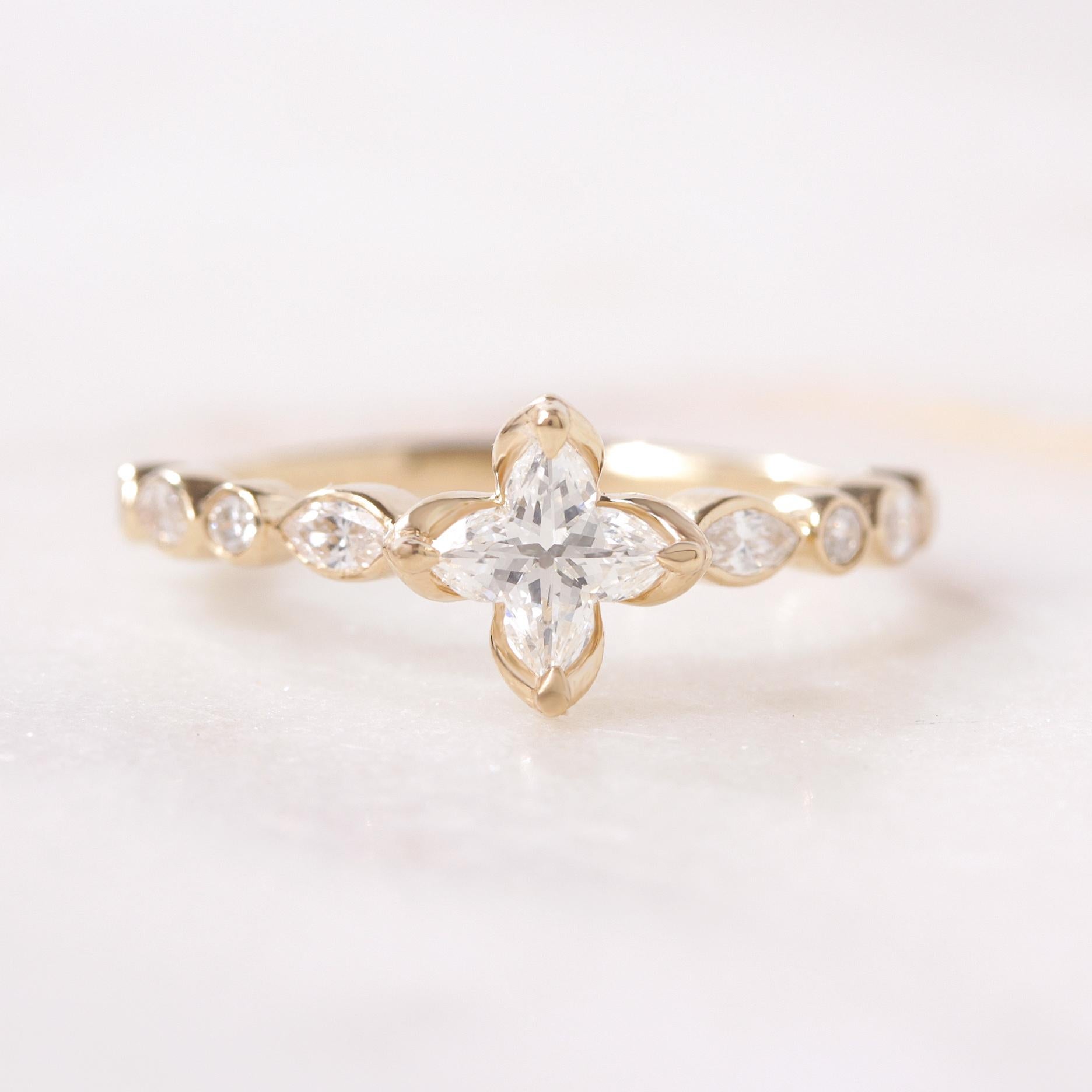 orchid diamond ring