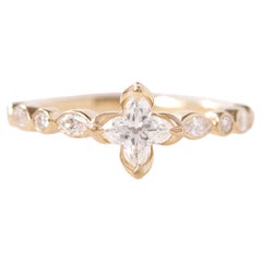 Orchid Cut Diamond Unique and Extraordinary Clover Engagement Ring 'Jasmin'