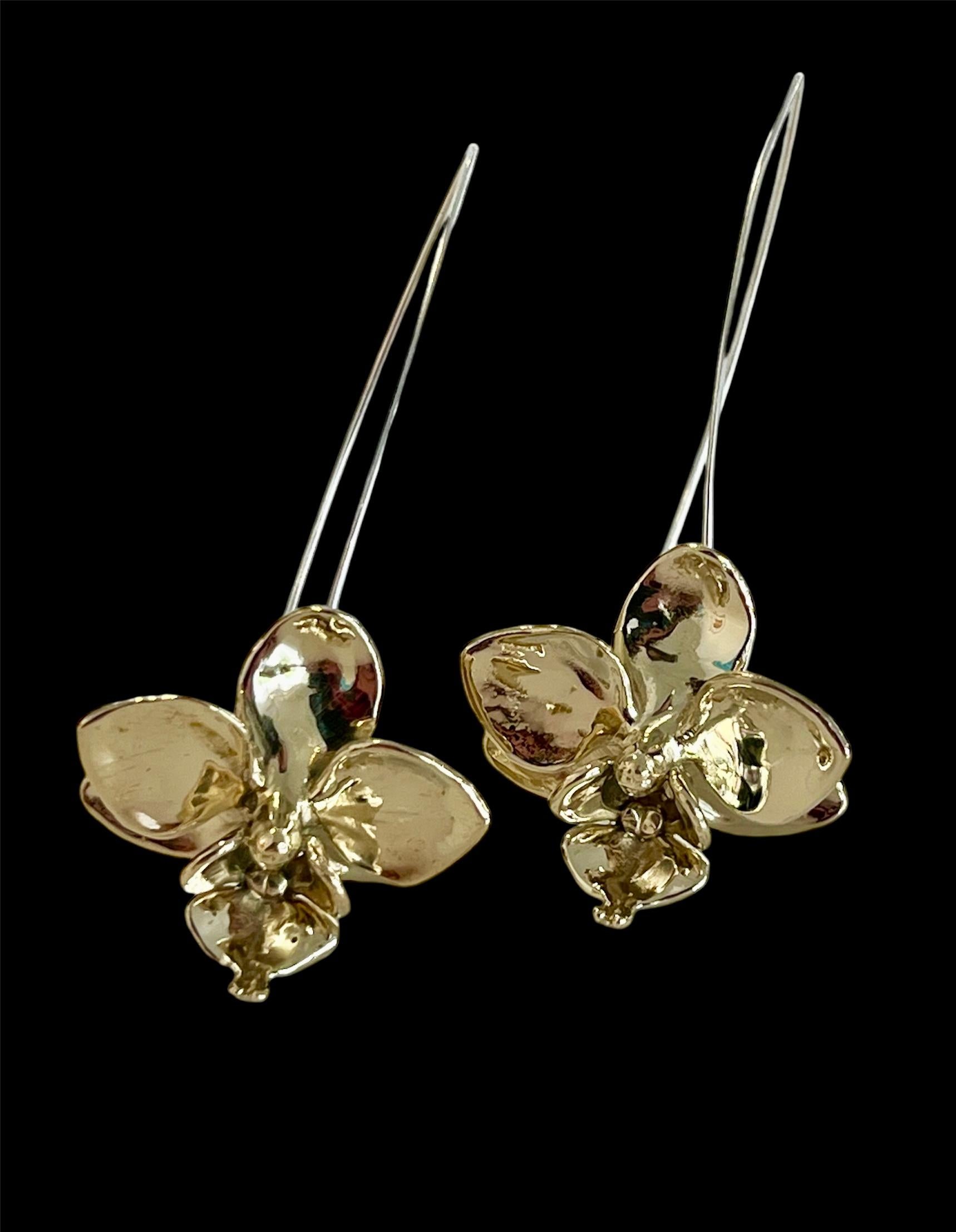 Orchid Drop Earrings - Tavia Atelier x Kristina Larson In New Condition For Sale In New Orleans, LA