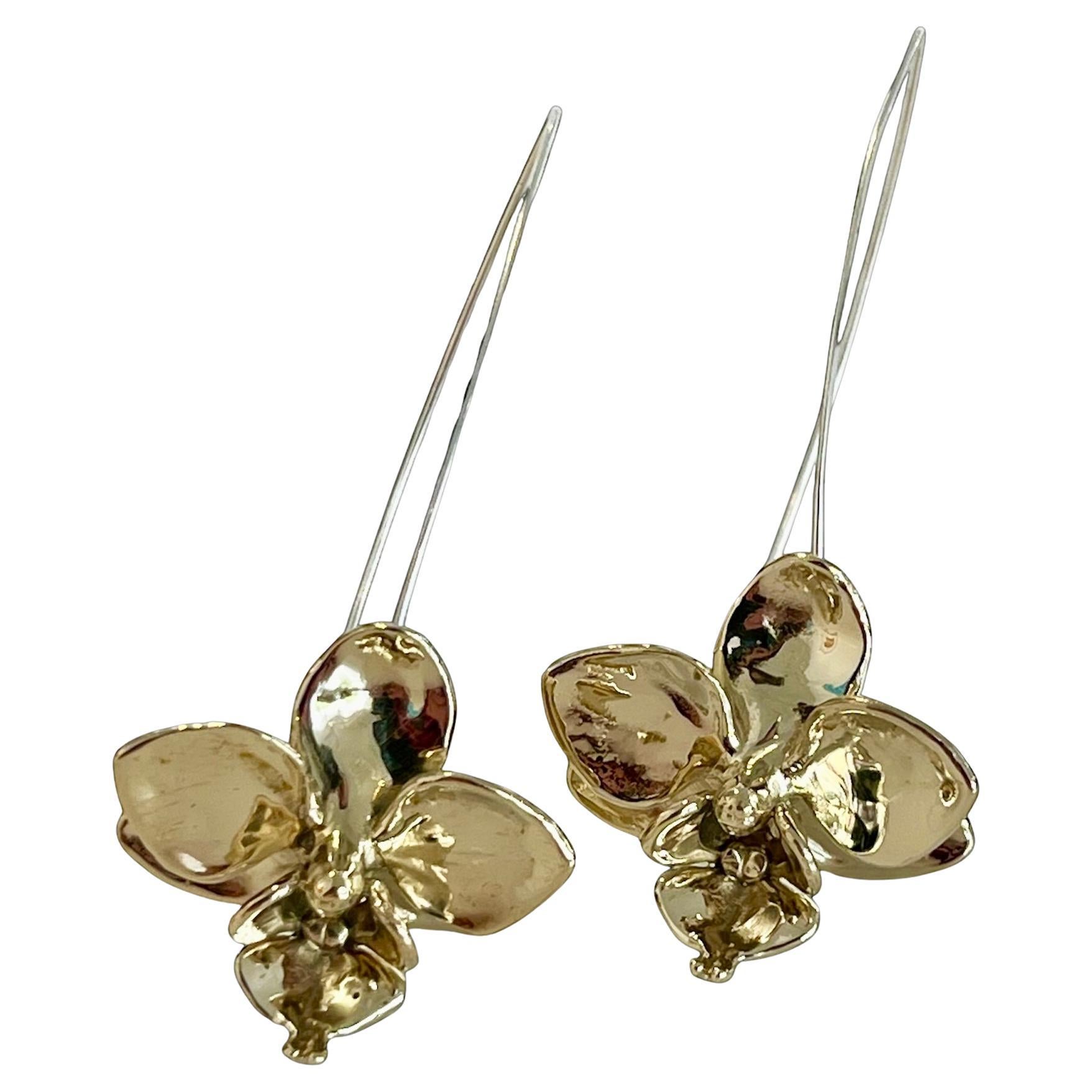 Orchid Drop Earrings - Tavia Atelier x Kristina Larson For Sale
