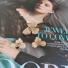 Orchid Garden Collection with 18K Gold Cocktail Love Ring with Diamonds Flawless