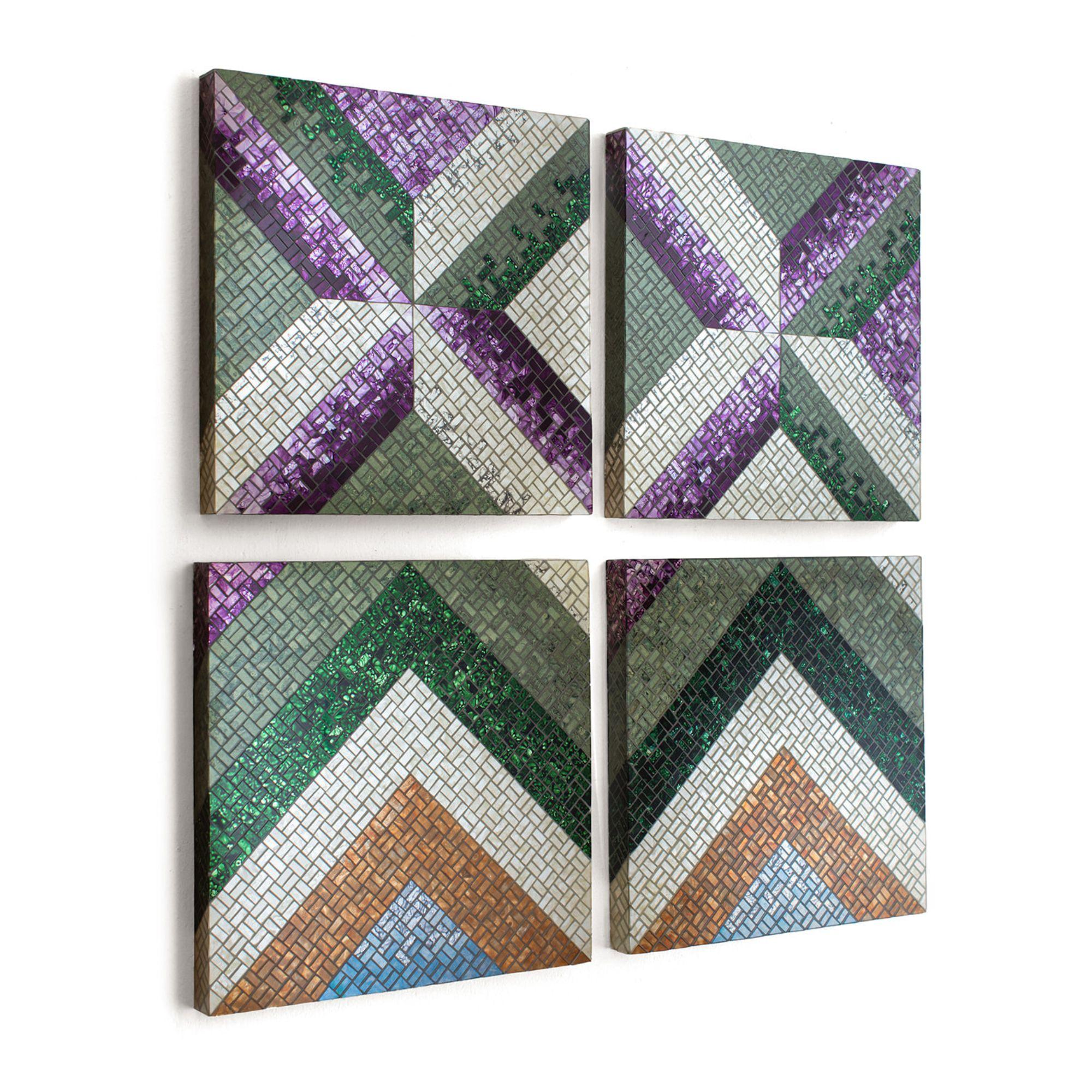 Italian “Orchid” – Installazione murale in mosaico artistico  Kaleidoscope Collection in vendita