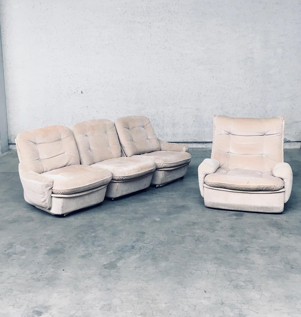 Mid-Century Modern ORCHID Modular Sofa & Armchair by Michel Cadestin for Airborne, France 1970's For Sale