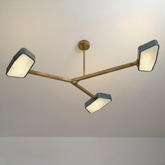 Plafoniera Orchid N.3 di Gaspare Asaro. Verde Pietra e Bronzo