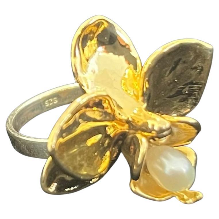 Orchid Ring with Pearl - Tavia Atelier x Kristina Larson For Sale