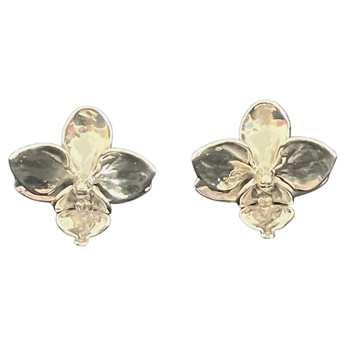 Orchid Stud Earrings  - Tavia Atelier x Kristina Larson For Sale