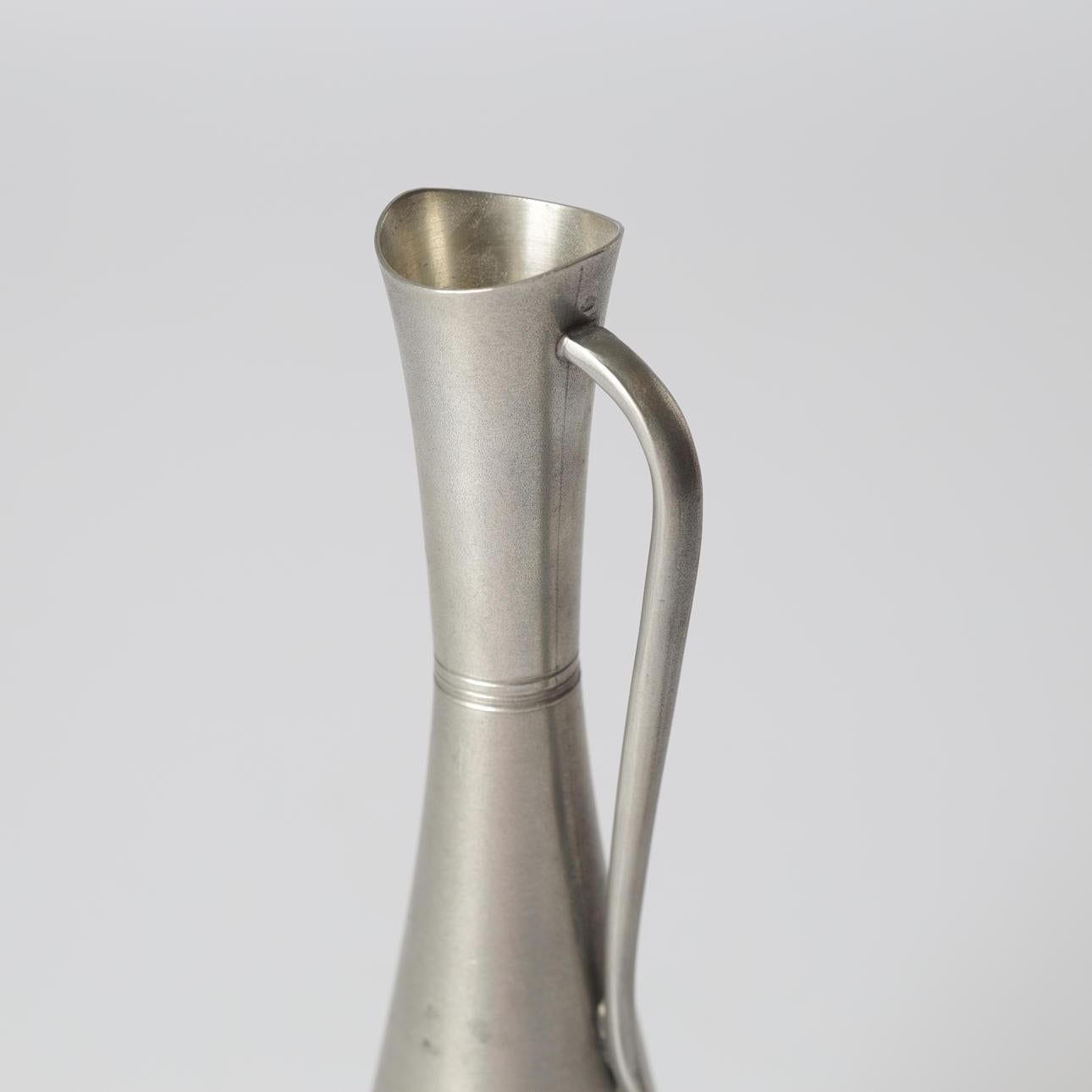 Orchid Vase by GAB, 1966 – Scandinavian Modernist Pewter Design For Sale 1