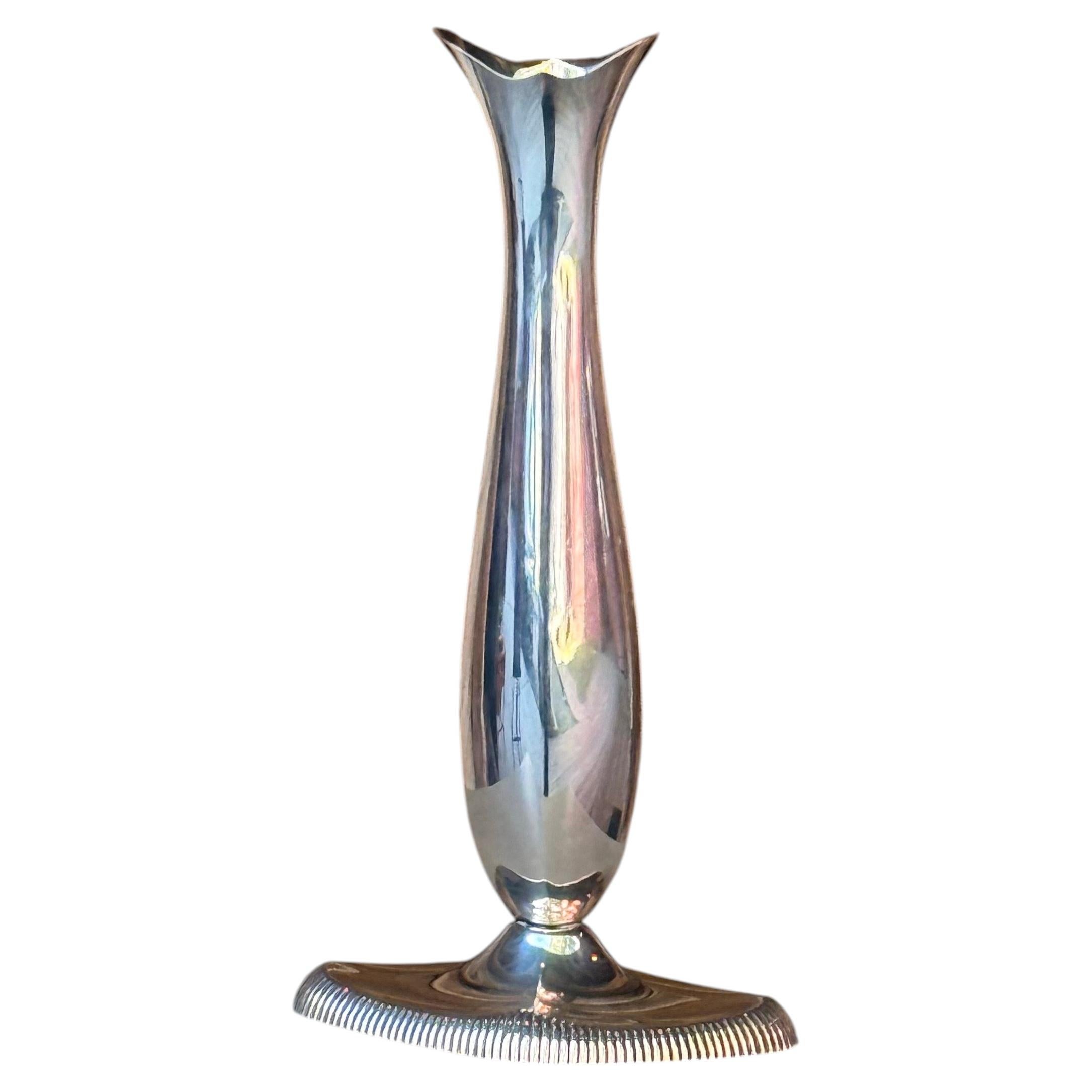 Orchideenvase von Th. Marthinsen, 830er Silber, Norwegen, 1960er Jahre im Angebot