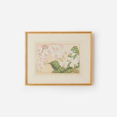 Orchid Woodblock Print by Tanigami Kōnan