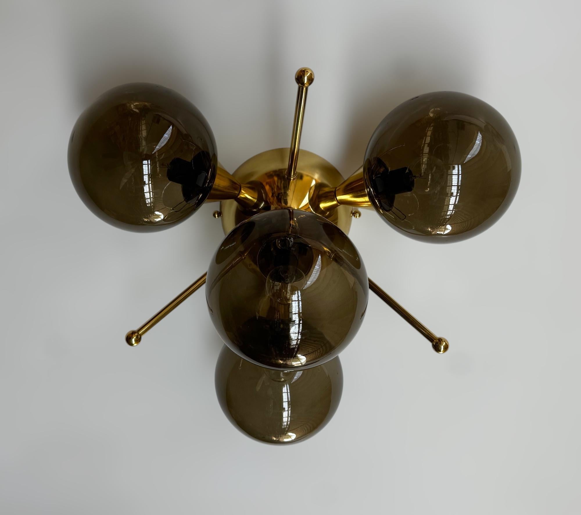 Mid-Century Modern Orchidea Globe Flush Mount by Fabio Ltd For Sale