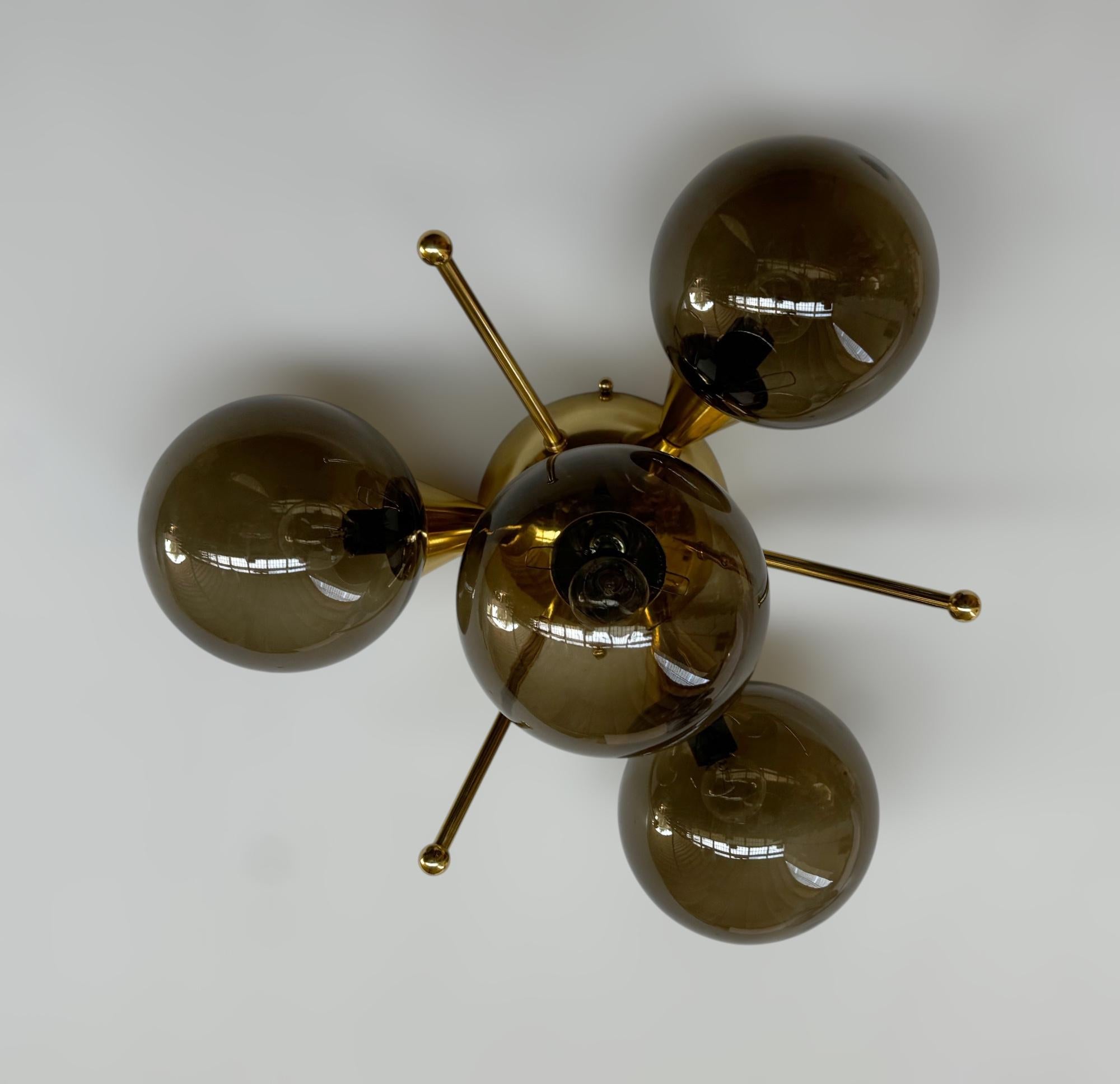 Italian Orchidea Globe Flush Mount by Fabio Ltd For Sale
