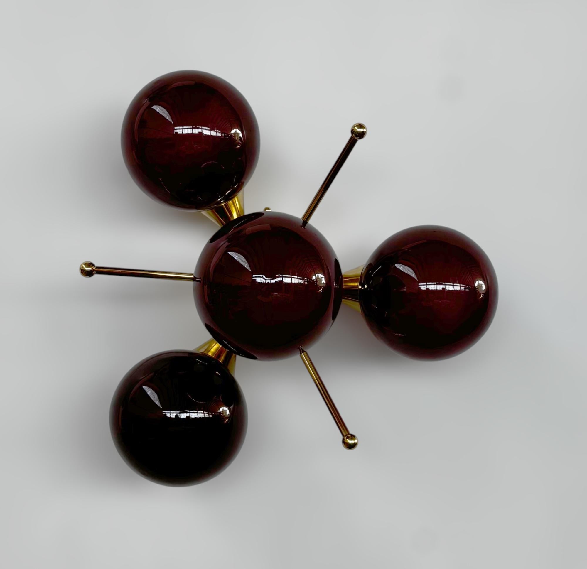 Orchidea Globe Flush Mount by Fabio Ltd In New Condition For Sale In Los Angeles, CA