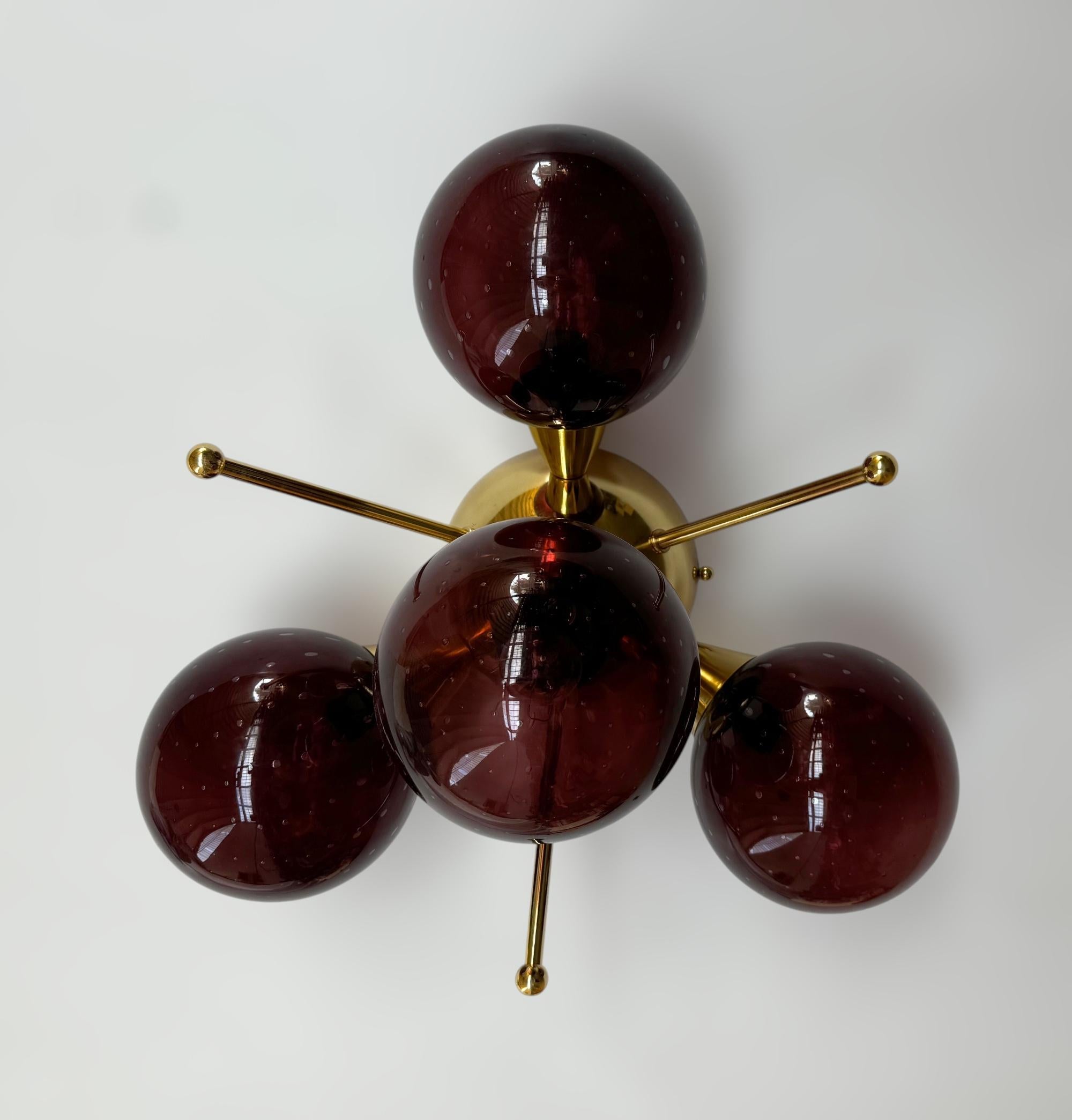 Orchidea Globe Flush Mount by Fabio Ltd In New Condition For Sale In Los Angeles, CA