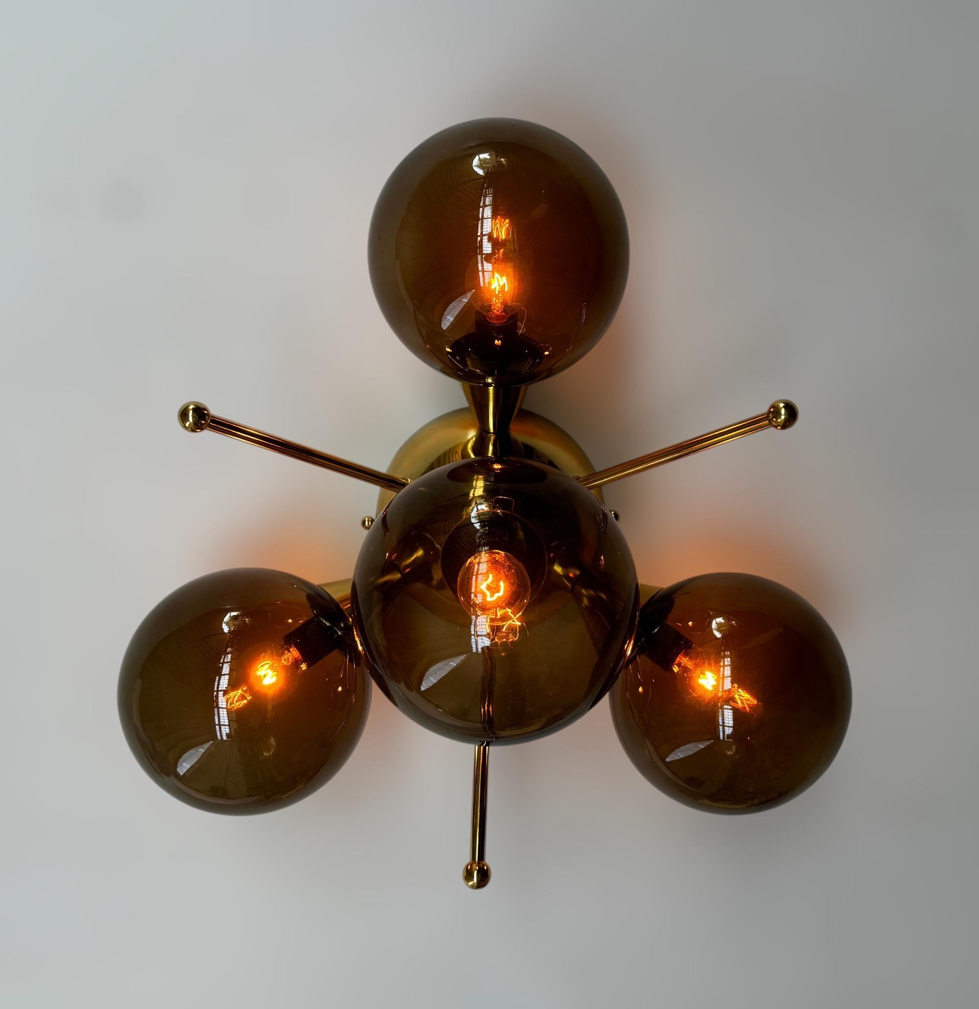 Contemporary Orchidea Globe Flush Mount by Fabio Ltd For Sale