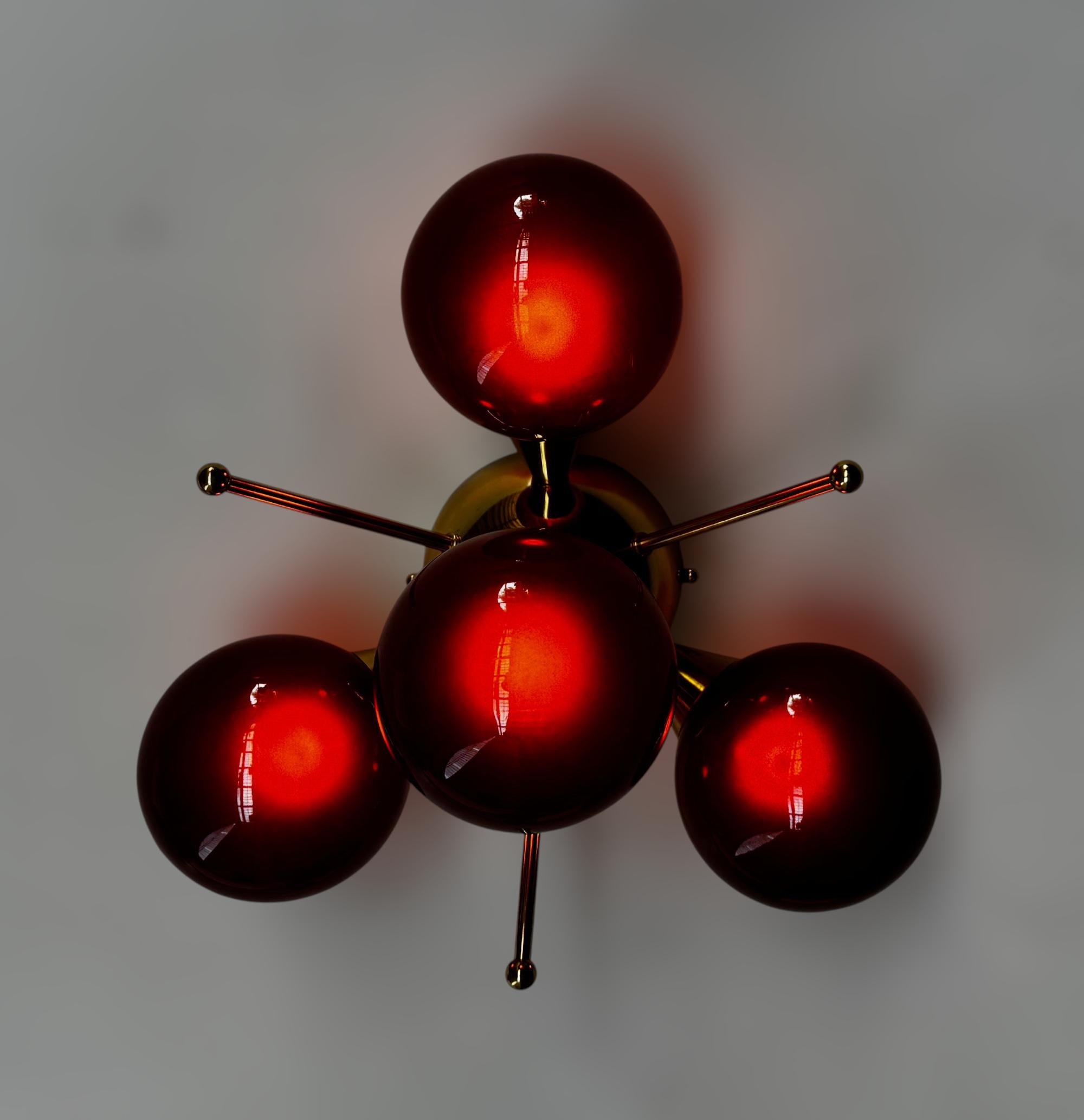 Contemporary Orchidea Globe Flush Mount by Fabio Ltd For Sale