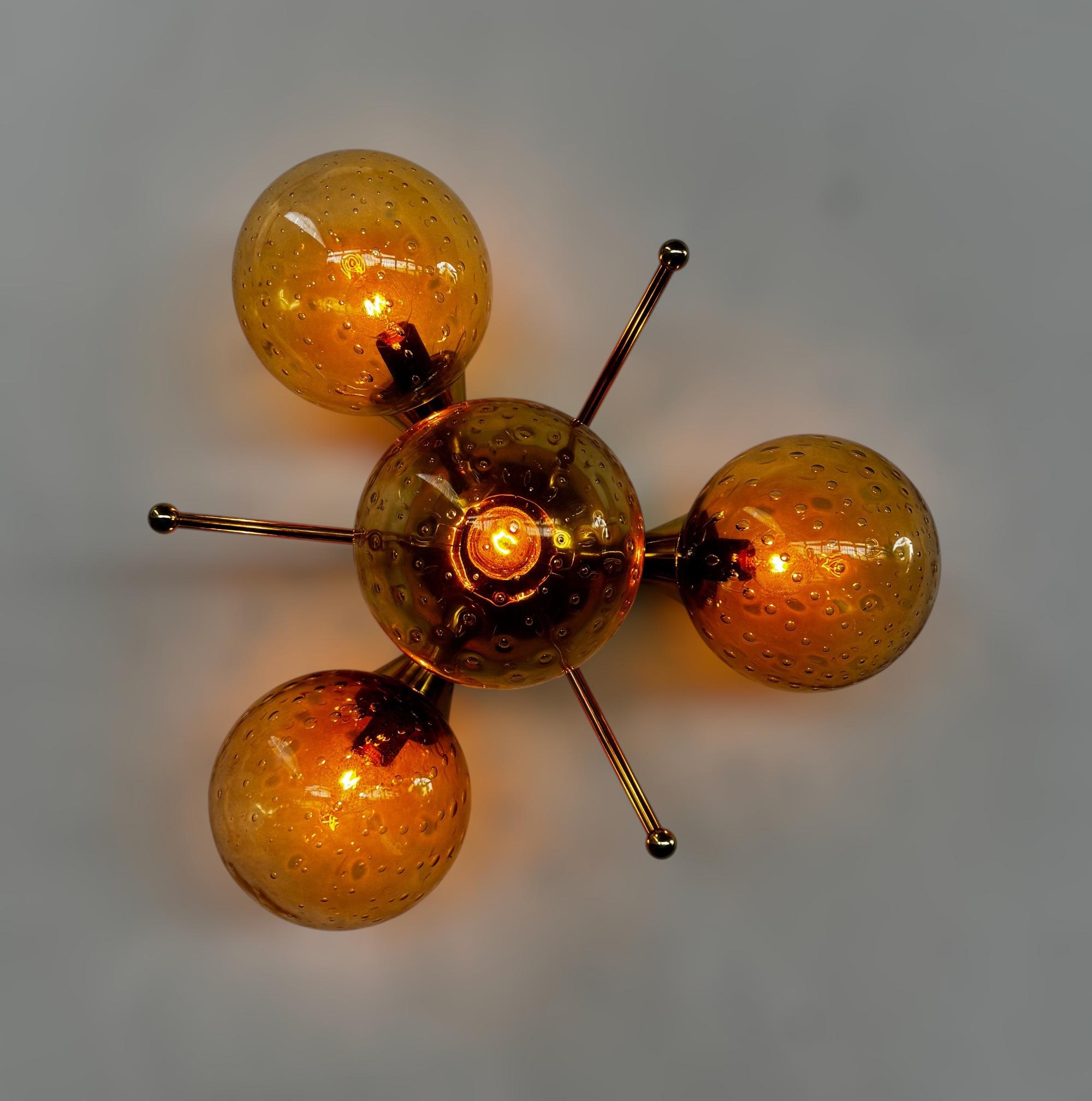 Orchidea Globe Flush Mount by Fabio Ltd For Sale 1