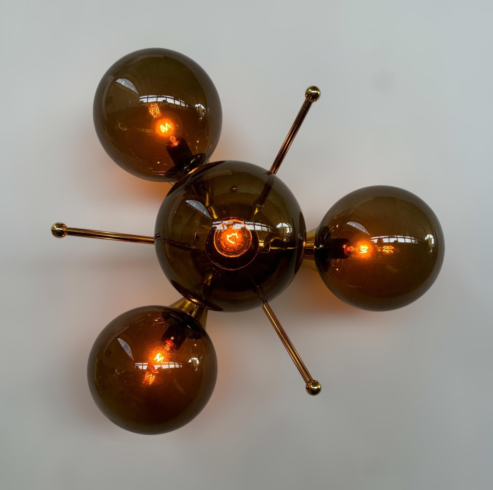 Orchidea Globe Flush Mount by Fabio Ltd For Sale 1