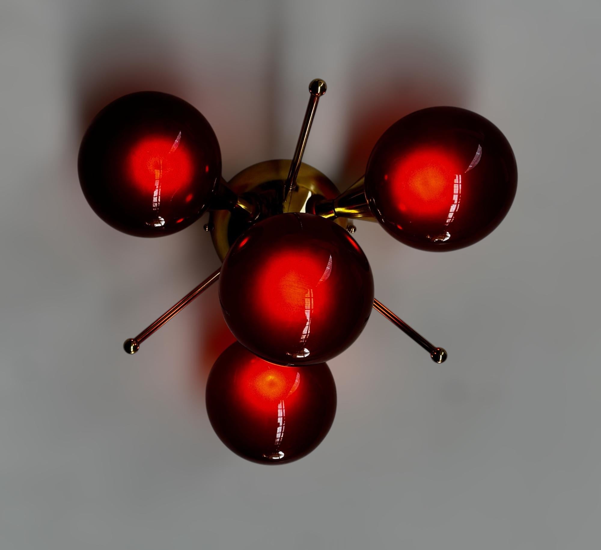 Orchidea Globe Flush Mount by Fabio Ltd For Sale 1