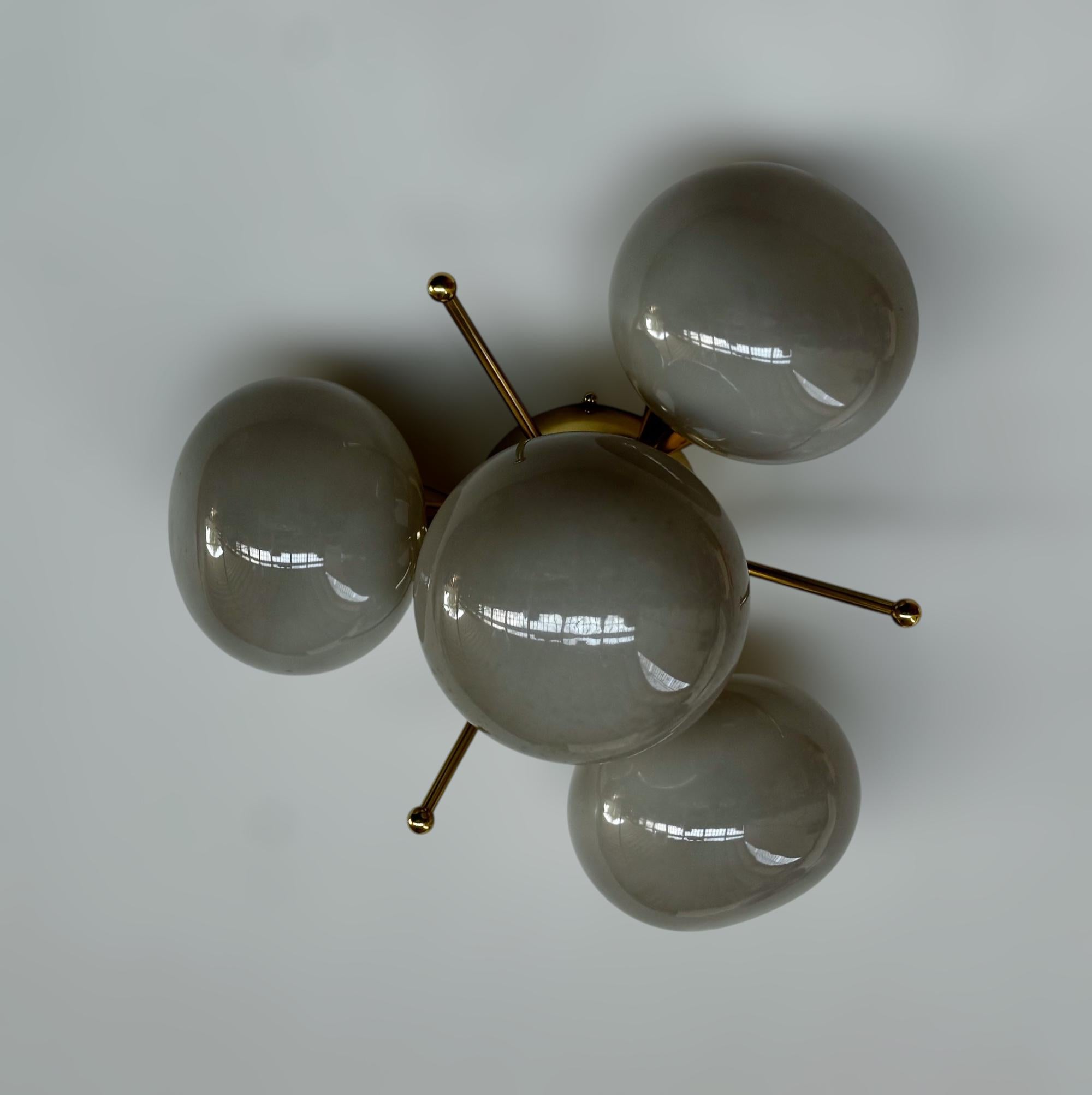 Mid-Century Modern Orchidea Pebble Flush Mount by Fabio Ltd For Sale