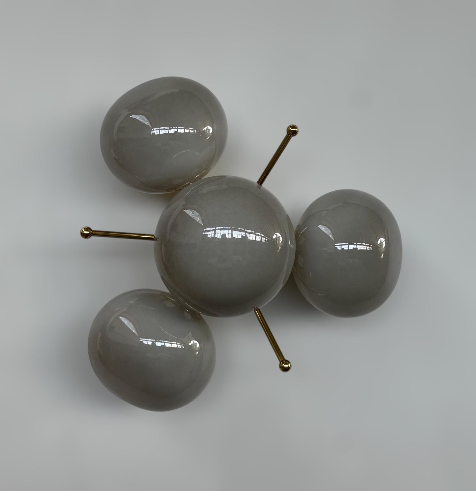 Orchidea Pebble Flush Mount by Fabio Ltd In New Condition For Sale In Los Angeles, CA