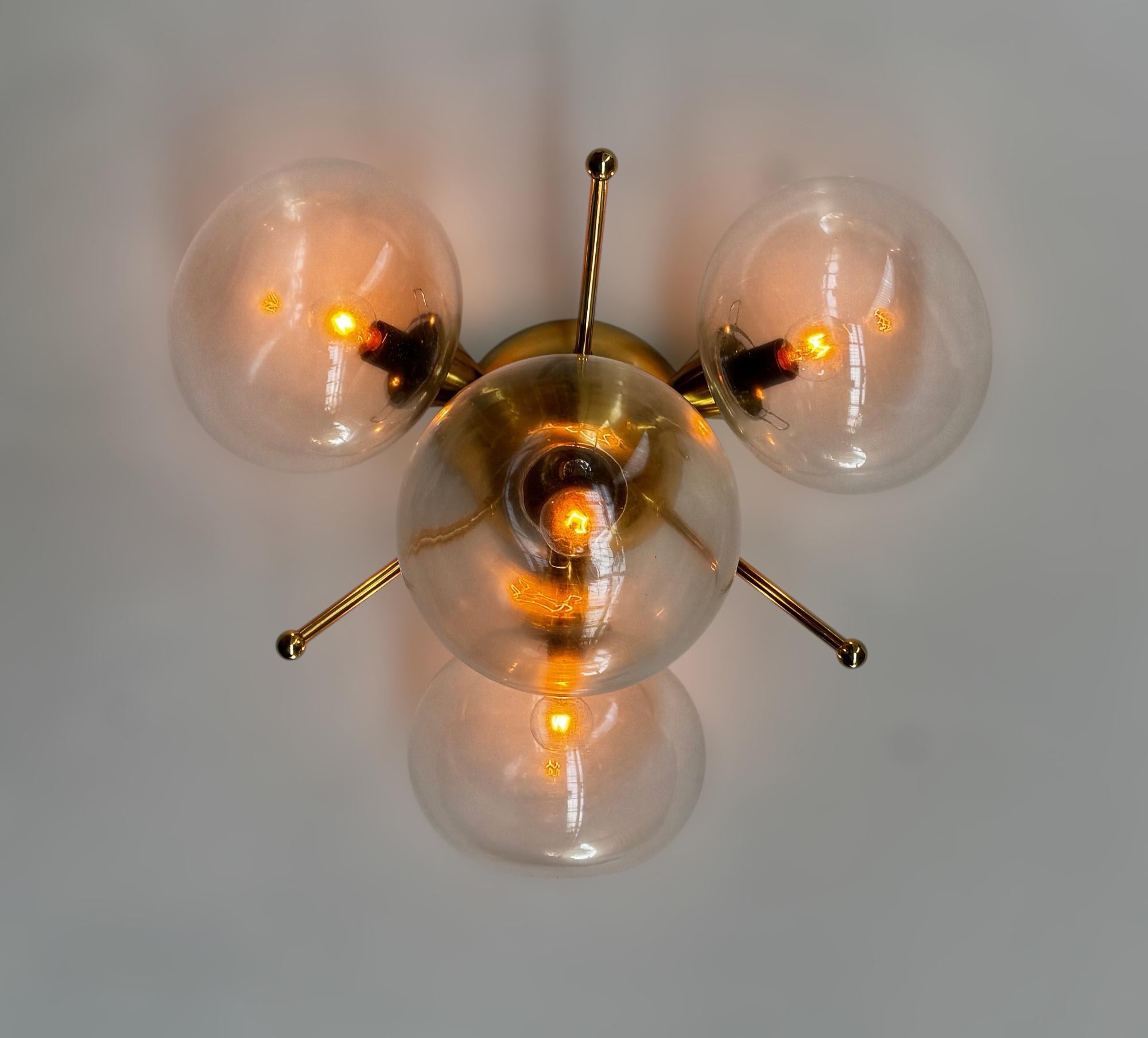 Contemporary Orchidea Pebble Flush Mount by Fabio Ltd For Sale