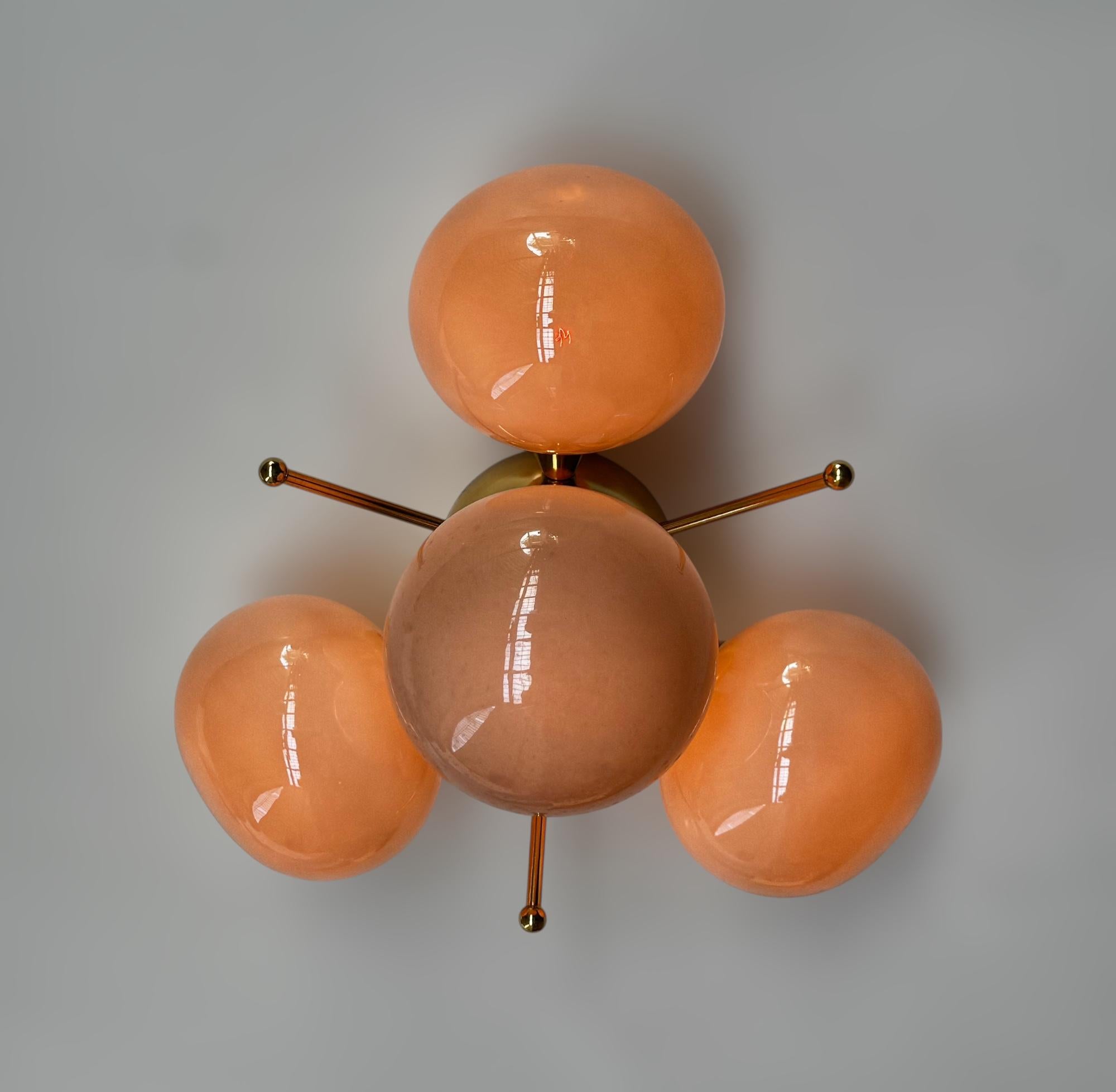 Contemporary Orchidea Pebble Flush Mount by Fabio Ltd For Sale