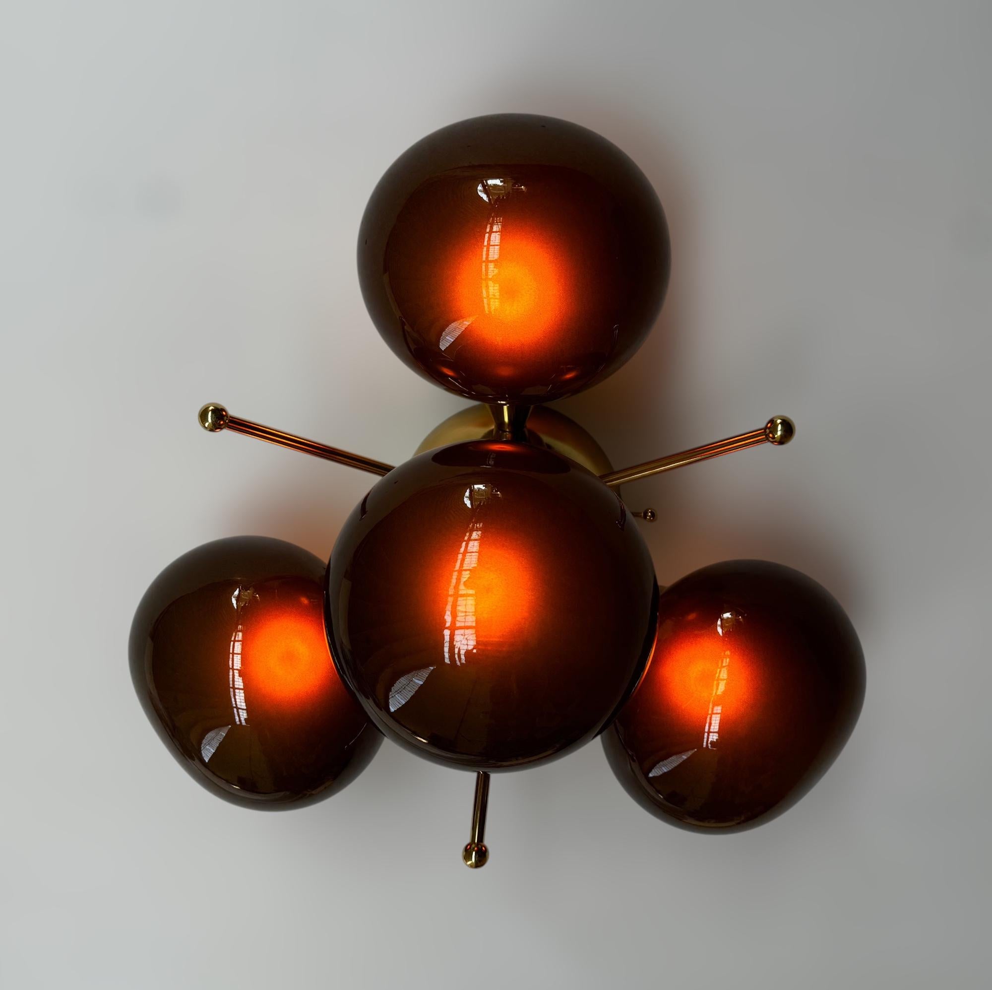 Contemporary Orchidea Pebble Flush Mount by Fabio Ltd For Sale