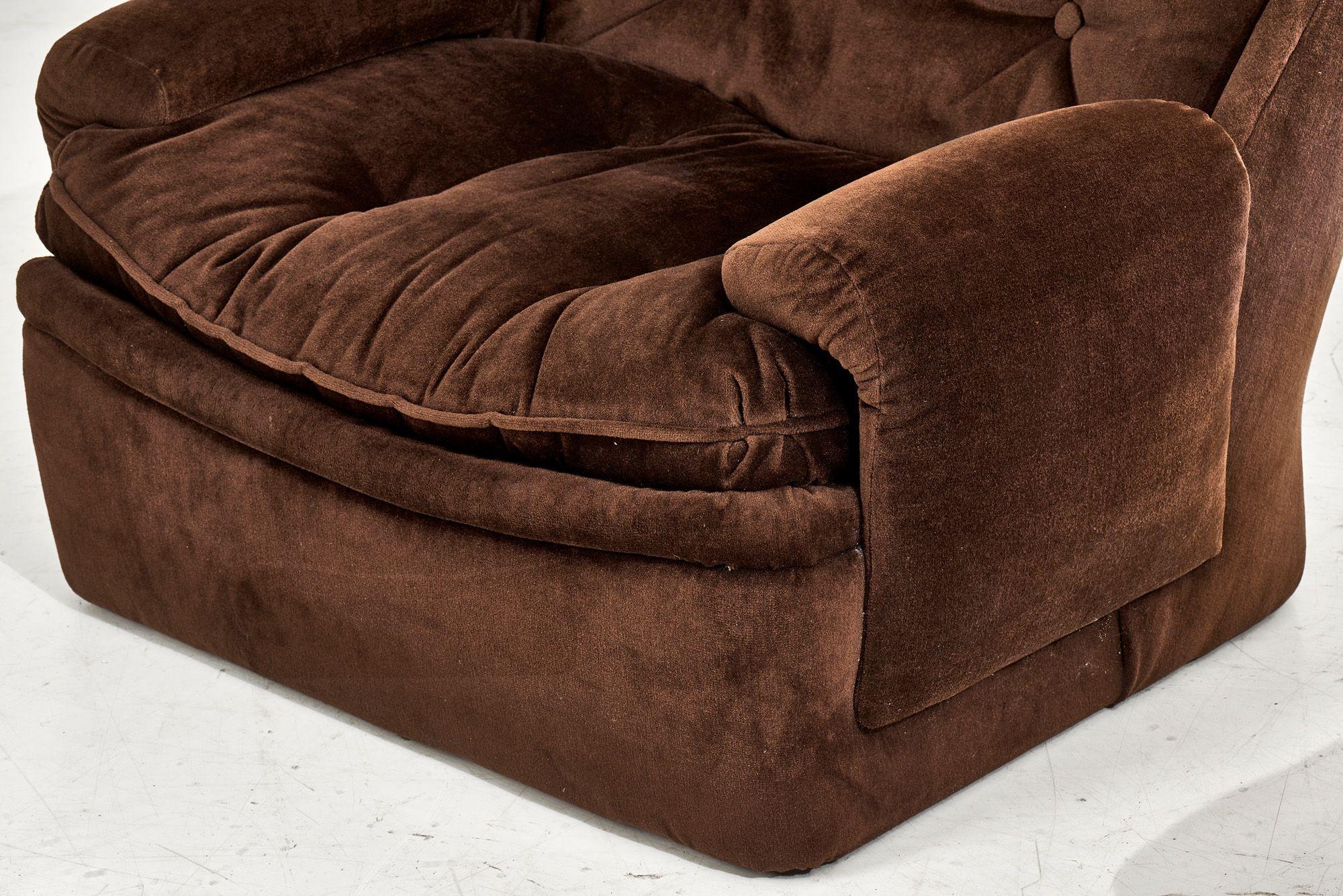 Upholstery Orchidee Lounge Chairs by Michel Cadestin for Airborne with Ottoman France, 1968 For Sale
