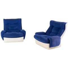 Orchidée Lounge Chairs by Michel Cadestin, Mid-20th Century