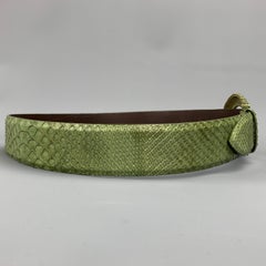 ORCIANI Green Snake Skin Leather Belt