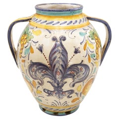 Vase Orciolo avec Fleur-de-lis bleu Florentine