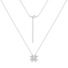Order 2*2 cm Chic  Diamond White 14k Gold Pendant Necklace for Her