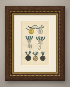 Orders of Anhalt, Monograms and Merit Medals, Plate II, Wood Engraving, 1844