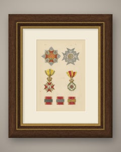 Orders of Baden, Order of Fidelity Insignia, Plate VII, Wood Engraving, 1844