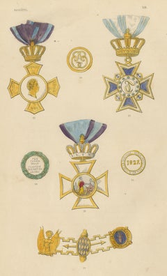 Orders of Bavaria, Ludwig Cross for Fifty Years Service, Plate XII, 1844