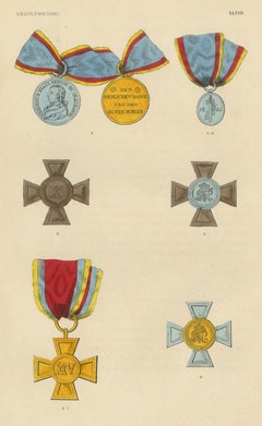 Ordini di Meclemburgo, medaglie e croci al merito, tavola XLVIII, 1844