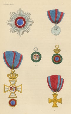 Orders of Oldenburg, House and Merit Order of Duke Peter, Plate L, 1844