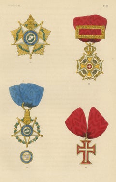 Orders of Portugal, Order of the Tower and Sword, Plate LVIII, 1844