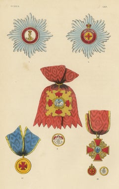 Orders of Russia, Saint Alexander Nevsky and Saint Anne, Plate LXV, 1844