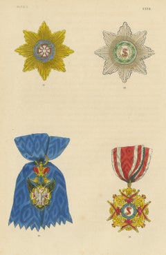 Orders of Russia, White Eagle and Saint Stanislaus Insignia, Plate LXVII, 1844
