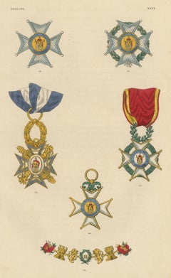 Orders of Spain, Al Mérito Militar Crosses and Collar, Plate XXVI, 1844