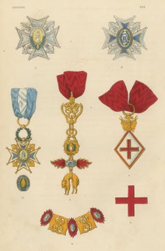 Orders of Spain, Golden Fleece and Charles III Insignia, Plate XXV, 1844